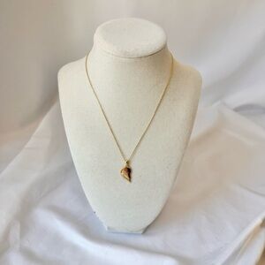 V the Label Broken Heart Initial Gold Necklace